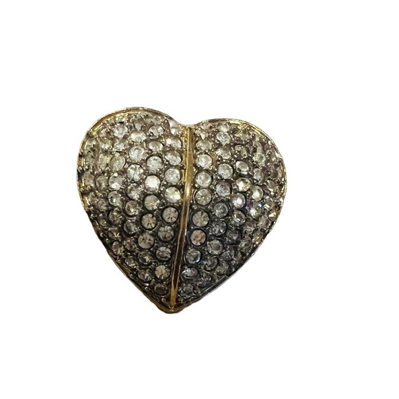 Heart Shaped Rhinestone Brooch - Picture 2 of 3